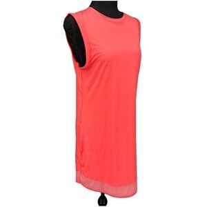 Athleta Love Midi Dress Sleeveless Coral Sporty‎ Stretch Athleisure Size Small